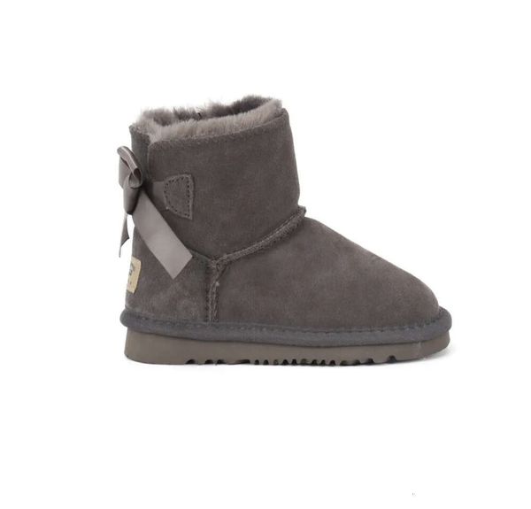 Bottes de neige pour femmes et enfants, chaussures en cuir avec nœud papillon bizarre, chaussures plates à la mode 08