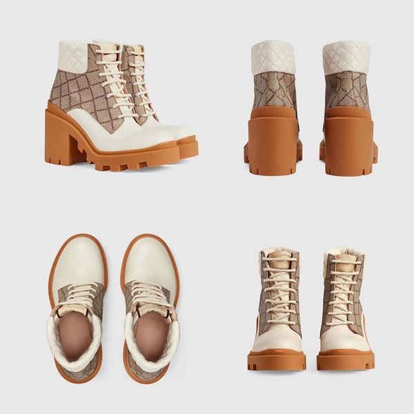 Femmes genou bottes concepteur plate-forme talon bottine en cuir véritable chaussures mode chaussure hiver automne semelle en caoutchouc équitation Cowboy