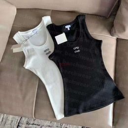 Dames Knits Tee Designer Borduren Gebreid Vest Sport Tank Top Ademend Yoga Vest Tops