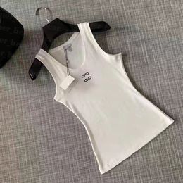 Women Knits Tee Designer Borduursel Gebreide Sport Tank Top Ademende Yoga Vest Tops