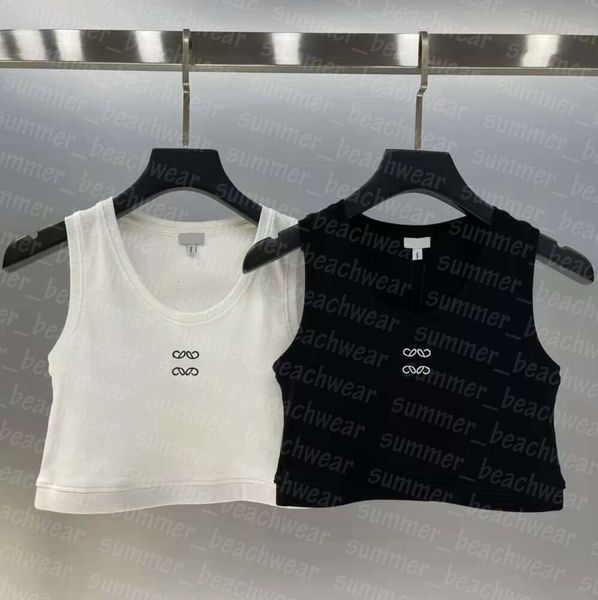 Femmes tricots Tee Designer broderie tricoté gilet Sport débardeur respirant sex-appeal Yoga gilet hauts