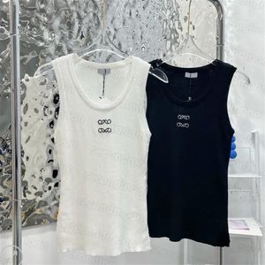 Women Knits Top Designer Embroidery Knitted Vest Sleeveless Breathable Knitted Pullover Womens Sport Tops