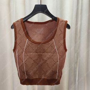 Vrouwen Gebreide Vesten Truien Zomer Slanke Letter Print Tshirt Ashion Ronde Hals Trui Gebreide Vesten Mouwloos Vest Top