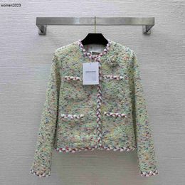 Femmes Tricots Marque Pull Designer Tricot Manteau De Mode Femmes Pulls À Manches Longues Tricoté Tweed Court Col Rond Veste Pull Pull Mar 28