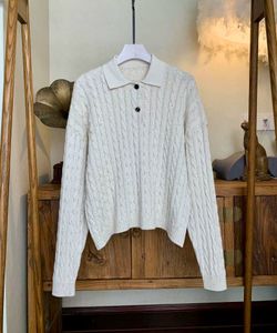 Tricots de tricots de printemps torsion Brunello Polo Pull Cucinelli abricot Couleur
