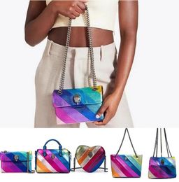 Vrouwen kurt geiger handtas hartvormige crossbody tas ontwerper adelaar regenboog lederen zilveren ketting schouderband mannen bumbag reiskistzakken pochette koppeling tote