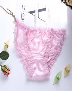 Vrouwen kanten rand slipjes 100 natuurlijke moerbei zijde sexy beriefs low -tover ondergoed lingerie calcinha briefs ondergoed ondergoed culotte6348901