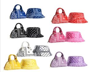 Vrouwen dames cashew bloem emmer hoeden en tas set mode bandana body handbags 2021 portemonnee kleine handbags5639584