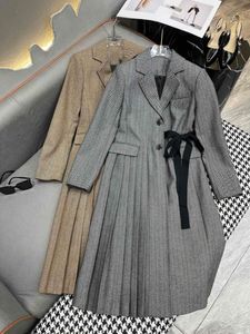 Femmes dame mode luxe pr tweed trench manteaux haut de gamme vêtements d'extérieur formels grâce 0338
