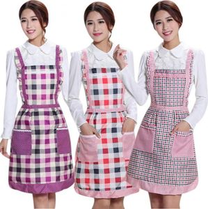 Femme Lady Kitchen tablier Robe Restaurage Home Kitchen For Pocket Cooking Funny Cotton tablier Bib Dining Room Barbecue 7755495