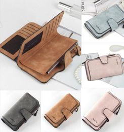 Femmes dame en cuir à trois volets carte portefeuille pochette chéquier sac à main Zip sac à main carte téléphone titulaire longue conception dame mode Wall5546594