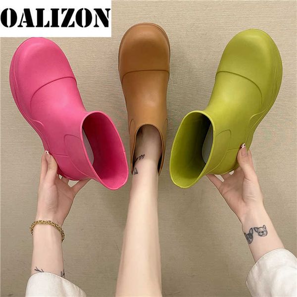 Femmes Lady Slip sur Sandal Cool Boots Chaussures Été Nouveau 2021 Femme Feminino Caoutchouc imperméable Overshoes Cool Boots Chaussures antidérapantes Y0914