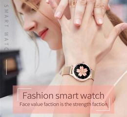 Femme Lady Smart Watch Gift Fashion Fashion Diamond Smartwatch pour votre petite amie Clock Heart Cate Racker Monitor Fitn9266306
