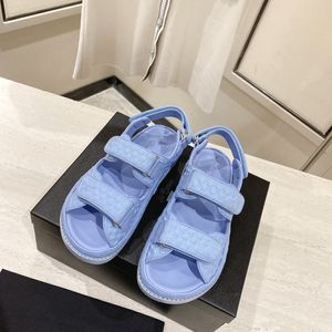 Sandalia clásica de verano para mujer, zapatos planos con gancho y bucle, calzado informal para la playa, C3331-1