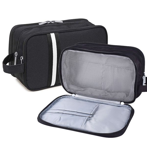 Grande trousse de toilette quotidienne pour femme, trousse de voyage d'affaires étanche pour maquillage, cosmétique, rasage avec compartiments séparés 220310