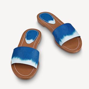 Vrouwen lederen platte pantoffels kleurrijke canvas brede riem string zomer brief bedrukte flip flops ontwerper dame rubberen buitenzool dia sandaal