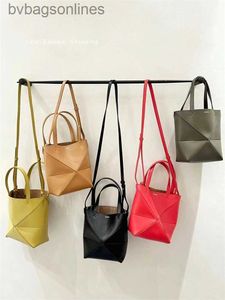 Femmes en cuir Loeweelry Designer Sacs d'origine Logo de marque pliage pliant sac puzzle Tote Mini sac fourre-tout sac à main