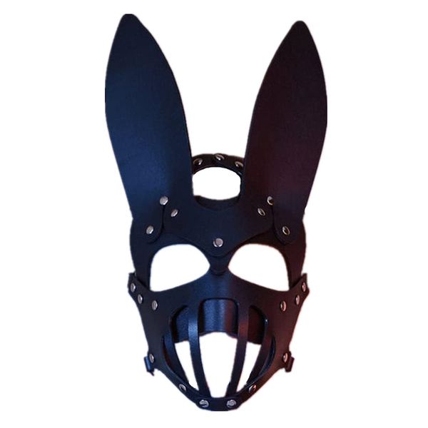 Femmes Masques En Cuir Lapin Lapin Masque Mascarade Partie Demi Visage Masque pour Cosplay Pâques Costume Props Accessoire Livraison Gratuite