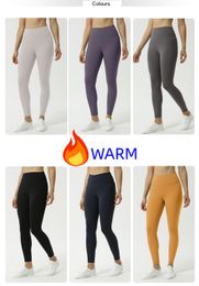 Vrouwen Legging Hoge Taille Boterachtig Zacht Warm Fluwelen Stretch Yoga Broek Fleece Legging Getailleerde Thermische Winter Wandelen Hardloopbroek Zakken