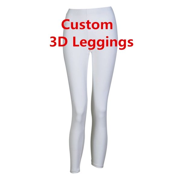 Mujeres Legging Personalidad Impresión 3D Leggings Personalizar Push Up Elástico Fitness Diseño Pantalones Drop Wholesalers 220707