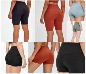 Mulheres leggings calças de yoga designer mulheres treino ginásio usar cor sólida esportes elástico fitness senhora geral alinhar collants short5282464