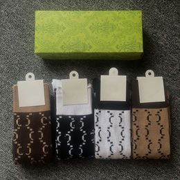 Dames briefkousen met tag specisl ontwerpbrieven katoen knie sok voor cadeau feest