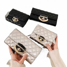 Femmes LG Lingge portefeuille Luxury Coin Coin Bourses Fi Hasp Purse High Quality Medies Mey Sac Femme Bourse LG Claking 56F5 #