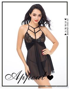 Femmes Lingerie robe érotique Sexy sans manches Perspective dame chemise de nuit Transparent noir rouge robe exotique sous-vêtements féminins