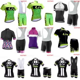 Femmes Liv Team Cycling Sleeves Jersey Set Vêtements de vélo de haute qualité Vêtements à vélo