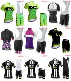 Vrouwen Liv Team Cycling Short Sheeves Jersey Set hoogwaardige fietskleding Bicycle kleding Snel droge MTB Maillot Ropa Ciclismo Y211744162