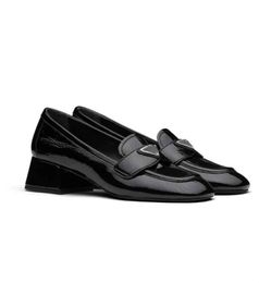 Mocassins pour femmes, chaussures décontractées, talon plateforme, baskets de luxe en cuir noir, mocassins pointus en cuir brossé Monolith en noir, chaussure habillée de marque EU35-41