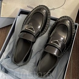 Dames Loafers Schoenen Comfort Monolith Geborstelde Platform Schoenen Dikke Rubberen Platte Sneakers Formele Loafer Sociale Verdikte Matte Patent Dikke Zool Oxford Schoen