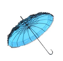 Femmes Long manche coloré parapluie ensoleillé et pluie jour pagode dentelle parapluies Fit cadeaux Vintage Style chinois 23 5xn ff1519184