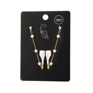 Femmes longs étoiles étoiles étalons oreilles Écouteurs de garde-oreille cadeau pour l'amour de la petite amie bijoux de mode