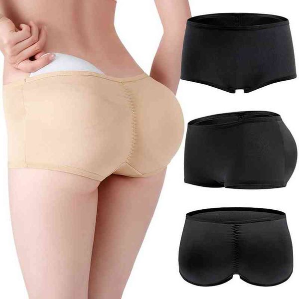 Femmes Taille Basse Body Shaper Butt Lift Pantalon Fesses Hip Enhancer Briefs Shapewear Booty Lifter Faux Ass Pad Contrôle Culotte Y220411