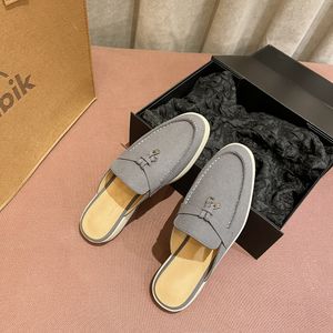 Dames lp sandalen schoenen zomer walk loafers loropinn flats glippen op casual luie schoenen slippers vrije tijd schoenen schoenen zacht suede lederen luxe ontwerper vrouwelijk schoenen