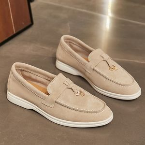 Dames LP-schoenen Zacht suède loafers LoroP Flats Slip-on vrijetijdsschoenen Bootschoenen Luxe designer schoenen Kantoorwinkelschoen Grote maat 39-41