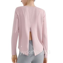 Lulumonm para mujer, bata para correr, camiseta transpirable de secado rápido para mujer, camiseta holgada y elástica de manga larga para adelgazar, ropa deportiva antibacteriana para yoga TX03