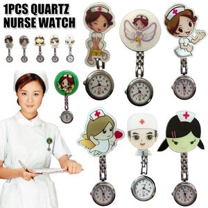 Vrouwen Luminous Cartoon Quartz Gift Nurse Watch Hanging Pocket Watch 240515