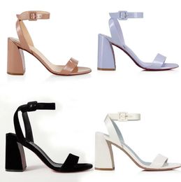 Vrouwen luxe merken sandalen dikke hakken hoge hakken Miss Sabina zomer cool schoenen lakleer sandaal 35-43 Doos