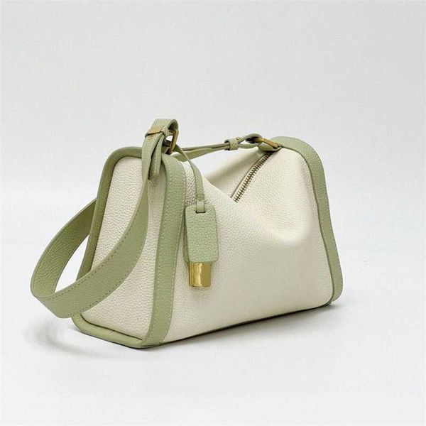 Bolsos de diseño de lujo para mujer, carteras y bolsos al por mayor, bandolera de cuero auténtico 2022, bolsa de mano verde para hombro y axila