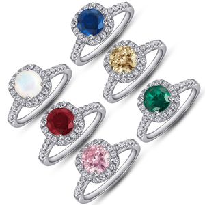 Vrouwen luxe ontwerper kleurrijke ringen 925 sterling zilveren ring mode luxe sieraden voor vrouwen verlovingsjubileum