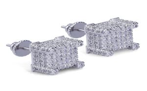 Boucles d'oreilles de pote de diamant de concepteur de luxe Square pour hommes Mentes d'oreille or Bling Iced Out Boucles d'oreilles Hip Hop Bijoux Fashion Accessoires 22901056