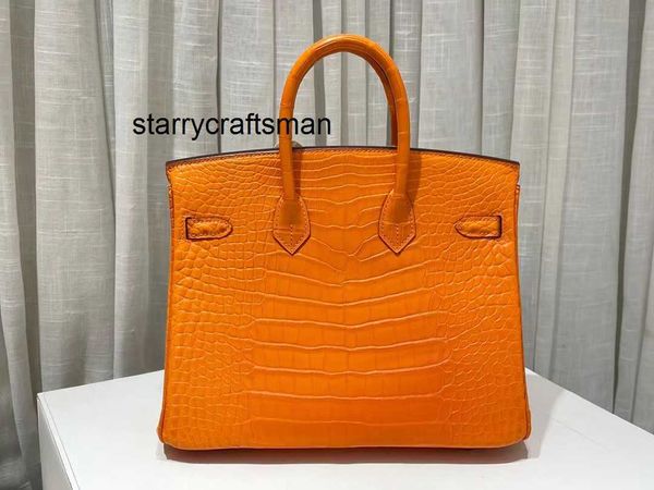 Femme Luxury Handbag L Orange Handmade Wax File Luxury Goods Factory Silver Buckle BK25 Sac