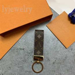 Vrouwen luxe Portachiavi Dragonne Wallet Keychain Simply Leather Canvas Materiaal met letters Creatieve sleutelring Desiger Key Chain Accessoires voor vrouwen B23