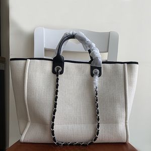 Femmes luxe fourre-tout sac à provisions sacs à main toile grande capacité concepteur marque décontracté sacs à bandoulière femme chaîne fourre-tout grand sac