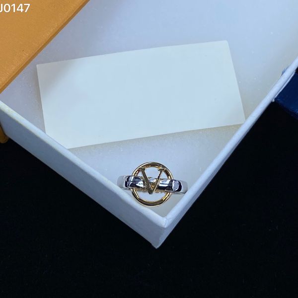 Mujeres Luxurys Designer Rings Gold Silver Jewellry Compromisos para mujeres Love Ring Designers Jewelry Mens Letters L Ring Wholesale New 22021705