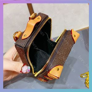 Women Luxurys Designers Bags 2020 Mens Wallet Men Credit Card Holder Coin Purse Key Pouch Wallets With Flower Trunk Shape With Box handbag