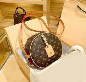 Dames luxurys ontwerpers zakken dames tas round crossbody portemonnee messenger tassen handtassen bloemen schouderleer