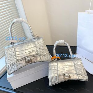 Sacs à main de luxe pour femmes Sac fourre-tout Designer Sablier Sac à main Poignée en argent Totes Sacs à bandoulière B Bling Shopping Mens CrossBody Gold Purses